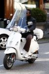 Amsterdam 9 april 2008
Regilio Tuur op zijn nieuwe vespa scooter.