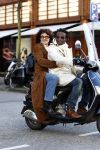 Amsterdam 12 februari 2008
Mylene de la Haye met Regilio Tuur op vespa scooter op de pc hooftstraat.
Peter Smulders bv