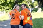 Basel 21 juni 2008
Nederland speelt in de kawrt finale op de ek tegen Rusland. In Basel lopen 150000 supporters van Nederland en maken er een feestje van. Winston Gerschtanowitz met zijn zwangere vriendin renate Verbaan