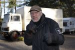 Swalmen, 25 Januari 209 Oud bokser Rudi Lubbers bij zijn caravan
Foto Peter Smulders BV