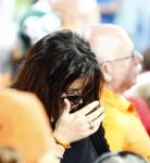 Basel 21 juni 2008
Sabia Boulahrouz op de tribune bij Nederland tegen Rusland . Ondanks het verlies van hun dochtertje sppelde Kalid gewoon mee tegen Rusland. Nederland speelde met een rouwband.