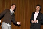 Amsterdam 12 april 2008
Sipke Jan Bousema met afscheid nemend direkteur van film maatschappij  bij de premiere van Morrison krijgt een zusje.