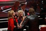 Hilversum 10 april 2009
Stacey Rookhuizen Angela Groothuizen en Eric v Tijn tijdens x factor
Peter Smulders bv