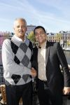 Amsterdam 14 oktober 2007
Stedman Graham ( ex Ophrah Winfrey op bezoek in Nederland. Hij ging varen met boot door de amsterdamse grachten en Golfen. Stedman met Jurgen Raymann en Clarence Seedorf