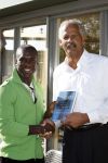 Amsterdam 14 oktober 2007
Stedman Graham ( ex Ophrah Winfrey op bezoek in Nederland. Hij ging varen met boot door de amsterdamse grachten en Golfen. Stedman met Jurgen Raymann en Clarence Seedorf
