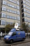 Amsterdam 29 oktober 2007
Rechtzaak  tegen de hells angels . oa Bram Moszkowicz en Big Willem v Boxtel zijn aanwezig. straalwagen tv