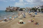 Sitges, 28 Juni 2008
Strand, Haven en strandtenten van Sitges