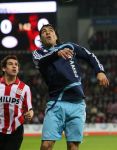 Eindhoven, 19 Maart 2008 Kompetitiewedstrijd PSV-AJAX, eindstand 0-0 
Seizoen 2007/2008
Suarez in duel met Dirk Marcellis