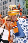 Basel 21 juni 2008
Nederland speelt in de 1/4 finale op de ek tegen Rusland. In Basel lopen 150000 supporters van Nederland en maken er een feestje van.