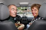 Den Haag 20 juni 2008
Ien en Theo Borg bij hun auto. 
Vanwege de hoge benzineprijs kunnen ze bijna geen auto meer rijden