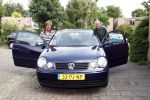 Den Haag 20 juni 2008
Ien en Theo Borg bij hun auto. 
Vanwege de hoge benzineprijs kunnen ze bijna geen auto meer rijden