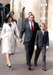 Den Haag 20 oktober 2007
Doop prinses Ariane . Theo Dietz met zijn vrouw Mariska en hun zoontje