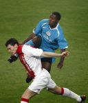 Amsterdam, 30 Januari 2008 Kompetitiewedstrijd AJAX-PSV, eindstand 0-2
Seizoen 2007/2008
Edison Mendez in duel met Thomas Vermaelen
Gevaarlijk spel