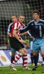 Eindhoven, 19 Maart 2008 Kompetitiewedstrijd PSV-AJAX, eindstand 0-0 
Seizoen 2007/2008
Timmy Simons in het doel samen met John Heitinga en Klaas Jan Huntelaar