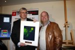 Bussum 24 januari 2008
Omroepman van het jaar verkiezing bij Jan Tabak. Paul de Leeuw met winnaar Ton v Dijk