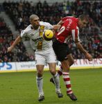 Eindhoven, 30 December 2007
Laatste Kompetitiewedstrijd van het jaar PSV-NAC  Eindstand 2-0 Seizoen 2007/2008
Tyrone Loran in duel met Danny Koevermans