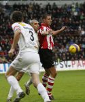 Eindhoven, 30 December 2007
Laatste Kompetitiewedstrijd van het jaar PSV-NAC  Eindstand 2-0 Seizoen 2007/2008
Tyrone Loran in duel met Danny Koevermans