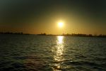 Herfst met ondergaande zon op de vinkenveense Plassen