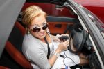 Amsterdam 22 juli 2008
Premiere Circus Renz. 
Viola Holt in smart cabrio