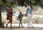 Ibiza  12 juli 2008
Wendy v Dijk met haar zoontje Sem en broer Mike v Dijk op vakantie op ibiza.