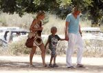 Ibiza  12 juli 2008
Wendy v Dijk met haar zoontje Sem en broer Mike v Dijk op vakantie op ibiza.