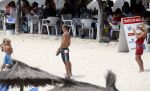 Ibiza  12 juli 2008
Wendy v Dijk met haar zoontje Sem en broer Mike v Dijk op vakantie op ibiza.