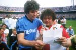Rotterdam, 4 Juni 1983 Afscheidswedstrijd Willem v Hanegem met FC Feyenoord tegen het Nederlands elftal van 1974
Andre Hazes