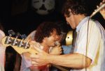Rotterdam, 4 juni 1983
Afscheid Willem v Hanegem voetbalwedstrijd met FC Feyenoord tegen het Nederlands elftal van 1974
Na afloop wedstrijd een feest met o.a. optreden Willem met Andre Hazes