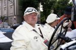 Brescia 15 mei 2008
Start van de Mille Miglia in Brescia. State of art rijdt met 2 porsches mee. 
Yuri Luzhkov de burgemeester van Moskou
