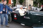 Brescia 15 mei 2008
Start van de Mille Miglia in Brescia. State of art rijdt met 2 porsches mee. 
Yuri Luzhkov de burgemeester van Moskou