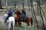 Bosch en Duin 4 december 2008
Belinda Meuldijk en Thiery Duval  op het paard rijden in de bossen bij hun huis in Bosch en duin.
Peter Smulders bv
