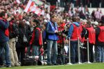 Eindhoven, 13 April 2008 Kampioenswedstrijd PSV-FC Twente, eindstand 1-1 Seizoen 2007/2008. PSV daardoor nog niet kampioen.
Veel persfotografen met o.a. Bob v d Cruijsem en Rene Bouwman