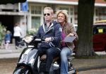 Amsterdam 18 mei 2008
Leco v Zadelhoff viert zijn 40e verjaardag met zijn vrienden in het hilton en ze maken een scooter rally door Amsterdam. 
Caroline Tensen met John Luken