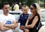 Amsterdam 7 juni 2008
Marc Overmars en zijn vrouw Chantal v Woensel met hun kinderen en zoons van broer bij dag voor ADHD op de toekomst bij ajax.
