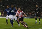 Eindhoven, 12 December 2007
Champions League wedstrijd PSV-Internationale Milan, eindstand 0-1 Seizoen 2007/2008 
Dirk Marcellis en David Suazo