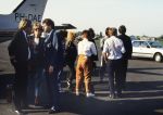 9 Mei 1987 Schiphol Oost Antwerpen Luchthaven, optreden in Antwerpen (Stage ) en optreden s'avonds in Haren ( Groningen ) een dag met de Dolly Dots On Tour met Angela Groothuizen Ria Brieffies Patty Zomer Esther Oosterbeek en Angela Kramers
