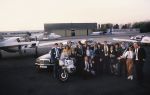 9 Mei 1987 Schiphol Oost Antwerpen Luchthaven, optreden in Antwerpen (Stage ) en optreden s'avonds in Haren ( Groningen ) een dag met de Dolly Dots On Tour