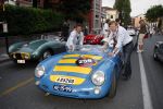 Brescia 15 mei 2008
Start van de Mille Miglia in Brescia. State of art rijdt met 2 porsches mee. 
Gijs v Lennep en Jan Lammers