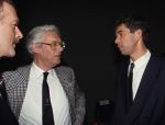 Amsterdam, 14 December 1991
Herman Kuiphof in gesprek met Michiel Schapers en Jack v d Voorn
Foto Peter Smulders BV