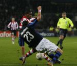 Eindhoven, 12 December 2007
Champions League wedstrijd PSV-Internationale Milan, eindstand 0-1 Seizoen 2007/2008
Jefferson Farfan in duel met Marco Materazzi