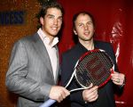 18 December 2008 Kerst/Nieuwjaarsborrel Princess
Jesse Huta Galung met Teun de Nooijer
Foto Peter Smulders BV Eindhoven