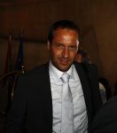 Noordwijk 3 juni 2008
Het Nederlands elftal vertrekt vanaf hotel huis ter Duin naar Schiphol voor het EK voetbal in Zwitserland en Oostenrijk. 
John v t Schip met zijn vrouw Danielle v t Schip