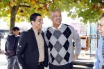 Amsterdam 14 oktober 2007
Stedman Graham ( ex Ophrah Winfrey op bezoek in Nederland. Hij ging varen met boot door de amsterdamse grachten en Golfen. Stedman met Jurgen Raymann en Clarence Seedorf