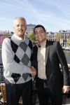 Amsterdam 14 oktober 2007
Stedman Graham ( ex Ophrah Winfrey op bezoek in Nederland. Hij ging varen met boot door de amsterdamse grachten en Golfen. Stedman met Jurgen Raymann en Clarence Seedorf