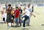 Amsterdam 7 juni 2008
Magali en Dean Gorre met hun kinderen bij dag voor ADHD op de toekomst bij Ajax. Hun zoon Kenji is een groot voetbal talent en speelt bij Manchester United.