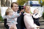 Den Haag 20 oktober 2007
Mabel Wisse Smit Prins Friso en hun dochters Luana en Zaria bij de doop van prinses Ariane.