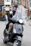 Amsterdam 31 oktober 2007
Maik de Boer op zijn vespa scooter.