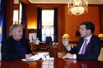 Amsterdam 5 juni 2008 
Journalist Karel Hille interviewt Mark Rutte in zijn kantoor bij de VVD