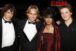 Amsterdam 19 november 2007
Premiere van de scheepsjongens van de bontekoe in tuschinski. vlnr Martijn Hendricks Pim Wessels  Reena Giasi en Billy Zomerdijk