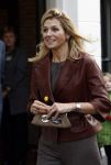 Amsterdam 6 oktober 2008
prinses Maxima op bezoek bij de nederlandse bank. Maxima draagt een rood leren/leer jasje.
Peter Smulders bv